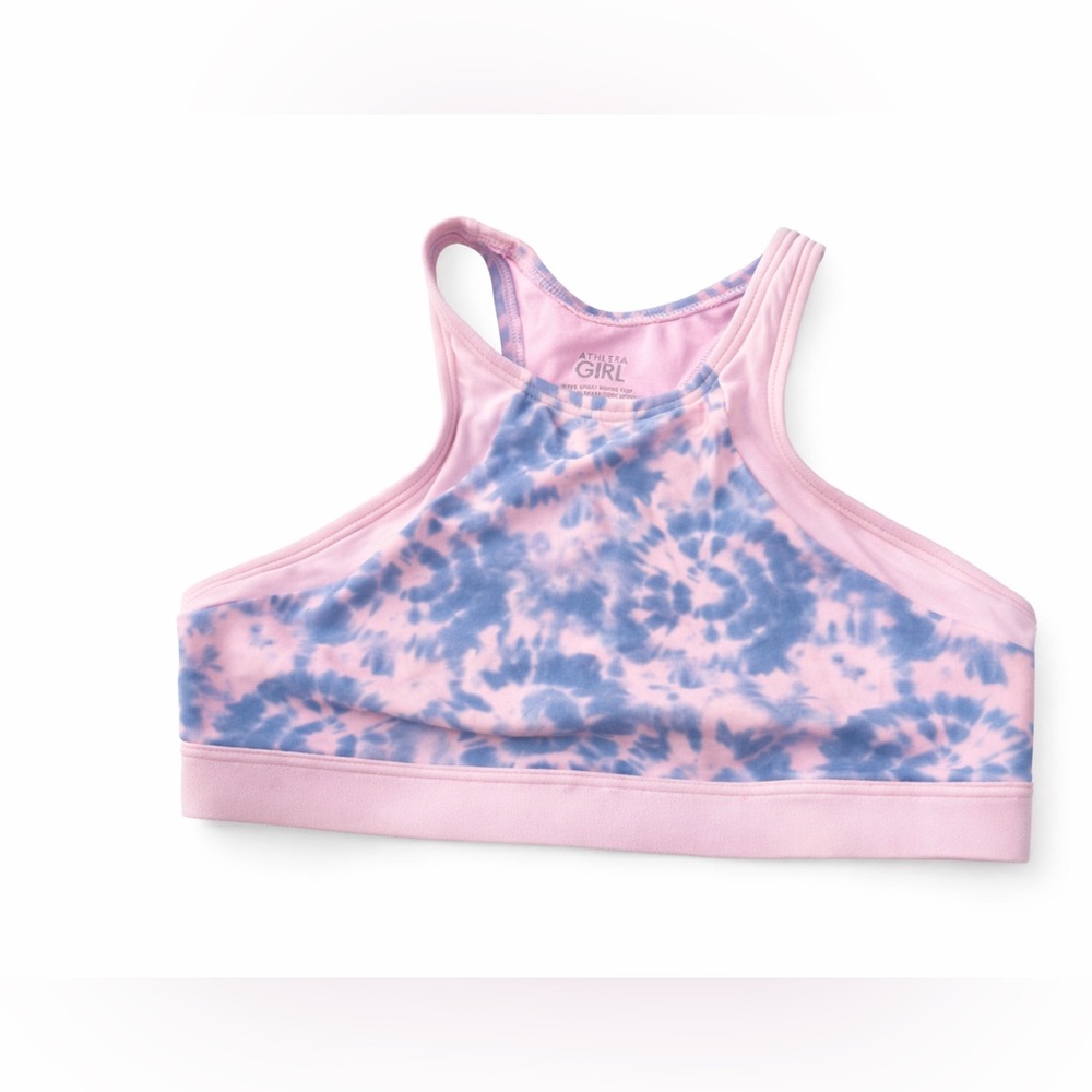 Athleta Girl Pastel Tie-Dye Sports Bra Sz L